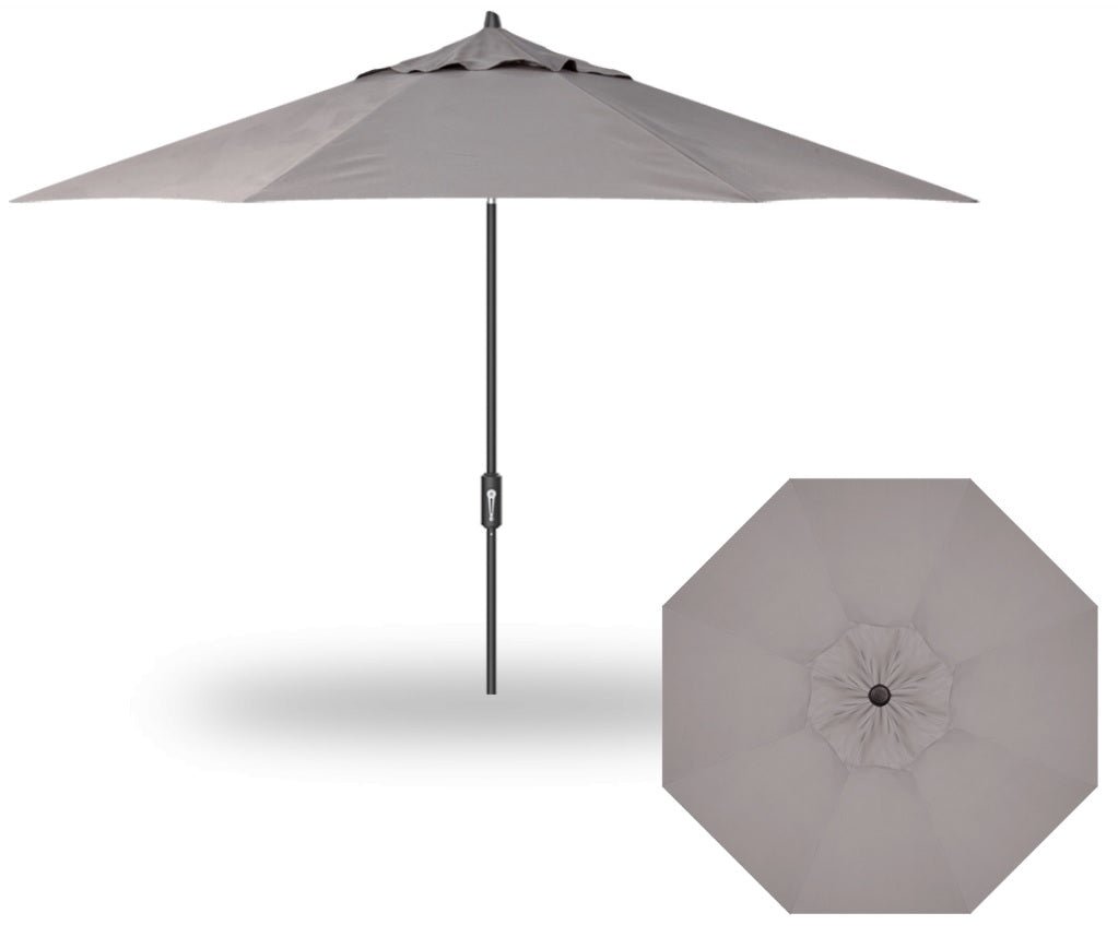 11' Flex Auto Tilt Market Black Frame Boulder Canopy Umbrella Thin Pole image 1