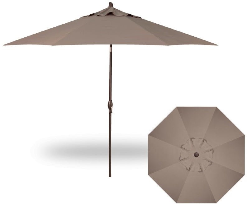 11' Collar Tilt Market Bronze Frame Taupe Canopy Umbrella image 1