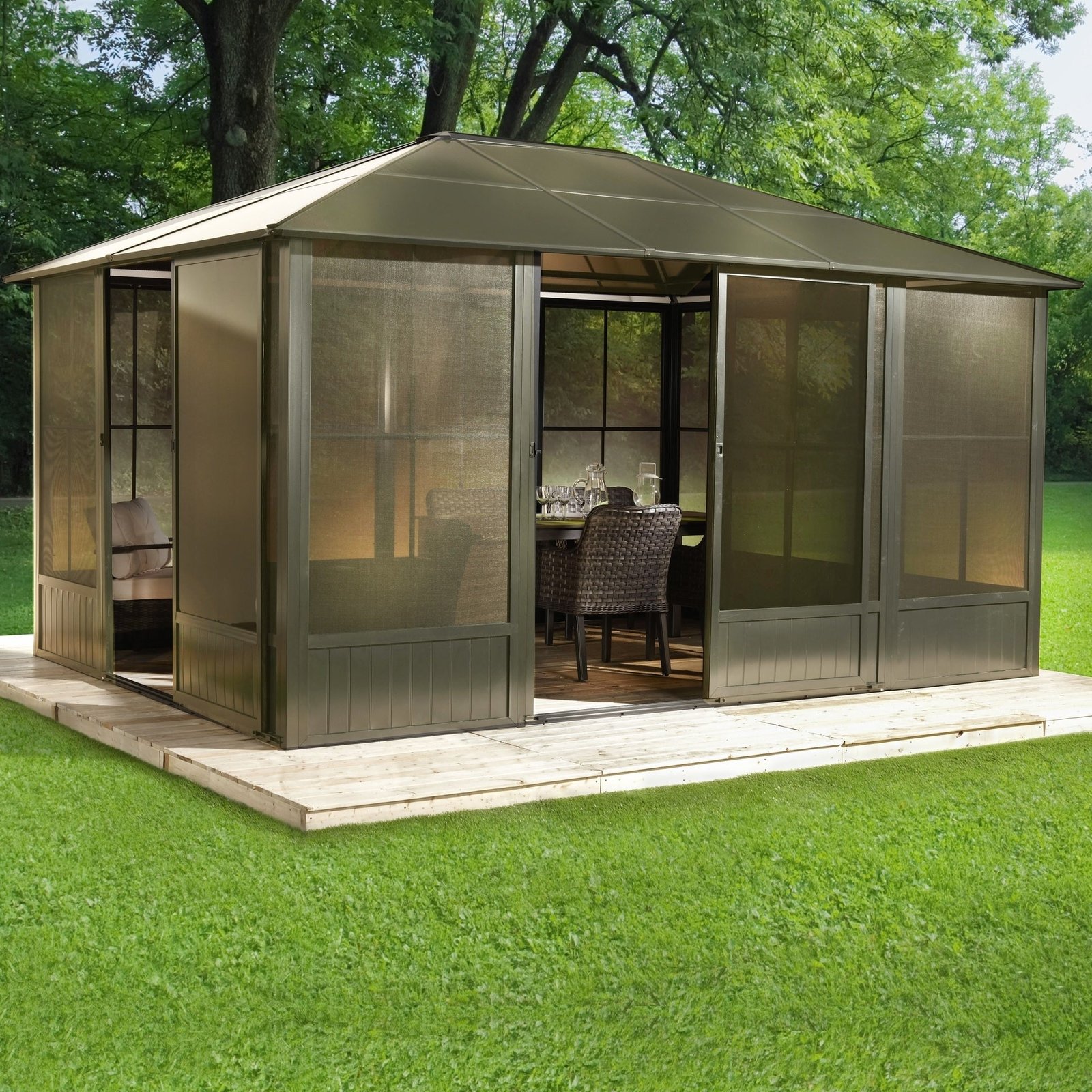 10' x 14' Ashville Hard Top Solarium by Sojag image 1