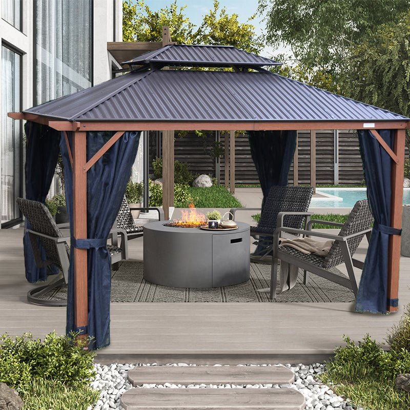 12' x 16' Cambridge Nutmeg Hard Top Gazebo image 1