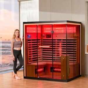 EROMMY Infrared Sauna 6 Person with Full Spectrum Heaters for Home or Gym