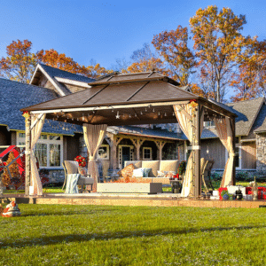 EROMMY 10X13 Small Gazebo with Netting for Backyard