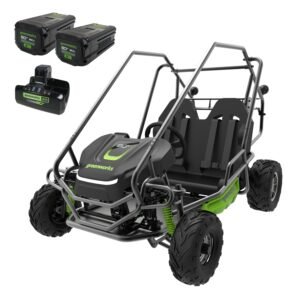 80V STEALTH Series All-Terrain 2-Seat Electric Youth Go-Kart w/ (2) 8.0Ah Batteries & Dual Port Charger