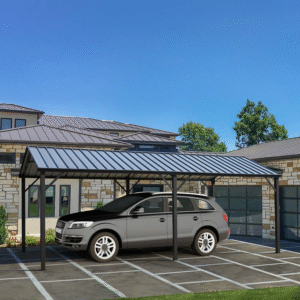 EROMMY 10X20 Metal Carport with Galvanized Roof