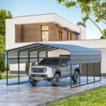 EROMMY 12’ x 20’ Metal Carport with Galvanized Roof – Sturdy Shelter for Cars, Boats, Trucks, and Tractors