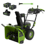 80V 24" Cordless Battery Two-Stage Snow Blower w/ Two (2) 4.0 Ah Batteries & Dual-Port Rapid Charger