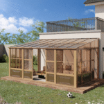 EROMMY 10X16 Lean to Sunroom for Backyard – Brown