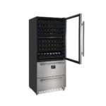 Capraia - Triple Temp Zones - Dual Zone 30" Wine Cooler with two refrigerator drawers