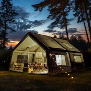 EROMMY 10-12 Person Extra Large 4 season Tent with Stove Jack, Green – 15.7X11.8