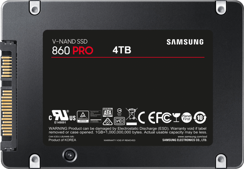 4TB Samsung 860 Pro Series SATA3 Solid State Disk Drive