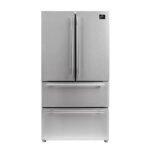 Forno Moena 36" French Door Counter-Depth Fridge, 19 cu.ft, SS, Pro Handle & Vent Grill