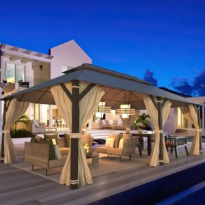 EROMMY 12x20 Large Gazebo with a Double Roof