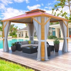 EROMMY 10x12 Double Roof Gazebo