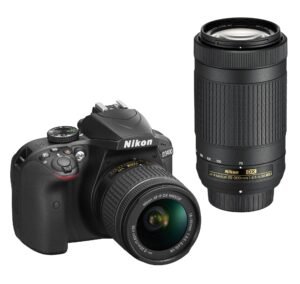 Nikon D3400 Digital SLR Camera 2 Lens Kit (18-55mm 70-300mm)