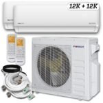Dual Split 24000 BTU 2-Ton Diamante Ultra Wi-Fi 22 SEER2 Energy-Star Multi (2) Zone Wall Mount Air Conditioner Heat Pump 230-Volt