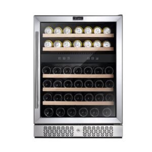 Empava 24 Inch Dual Zone Wine Cooler Beverage Fridge WC04D