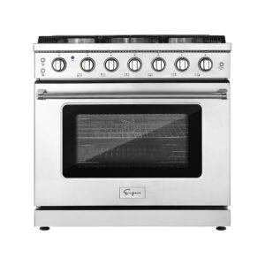 Empava 36 in. Pro-Style Slide-in Single Oven Gas Range 36GR11