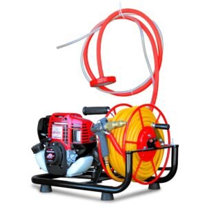 PRE ORDER: 1.6HP Skid Sprayer Barrel Mount Only with Honda GX35 100ft Hose and 500 PSI Pump for Pest Control