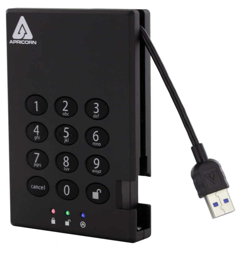 Apricorn Aegis Padlock 3.0 Mass Storage Encrypted Solid State Drive