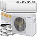 Quad Split 36000 BTU 3-Ton Diamante Ultra Wi-Fi 21.5 SEER Energy-Star Multi (4) Zone Wall Mount Air Conditioner Heat Pump 230-Volt